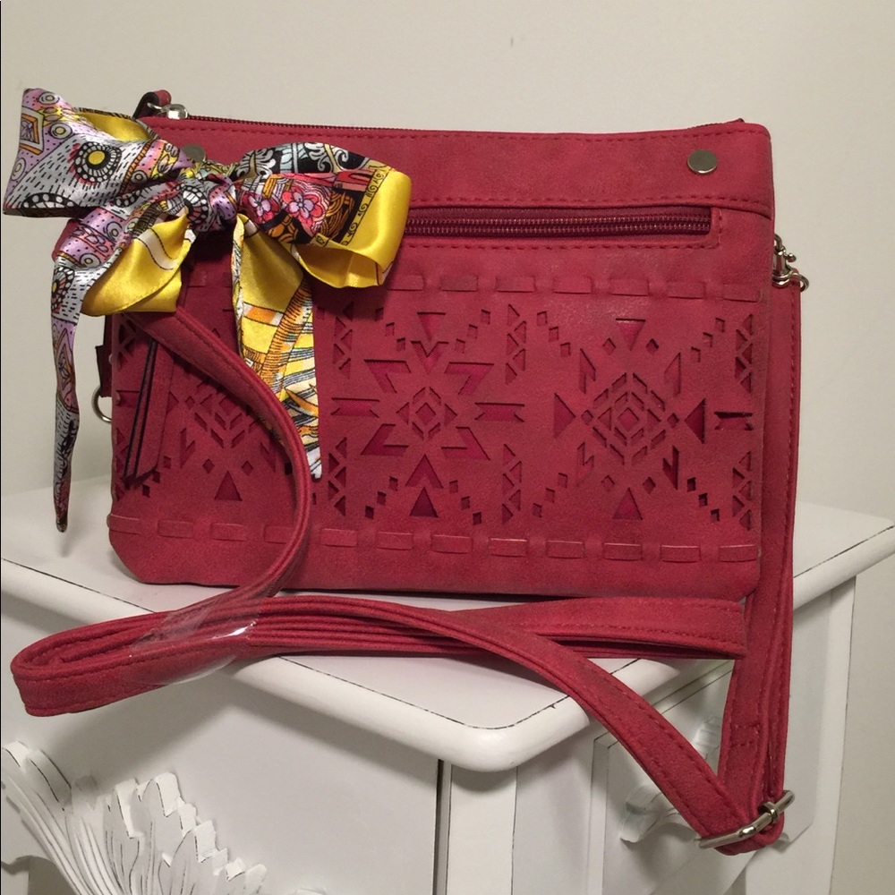 Crossbody Bag, with Aztec Shapes, by Chateau